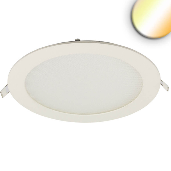 Isoled LED Downlight, 24W, rund ultraflach weiß, 300mm, ColorSwitch 3000/3500/4000K, dimmbar 115597