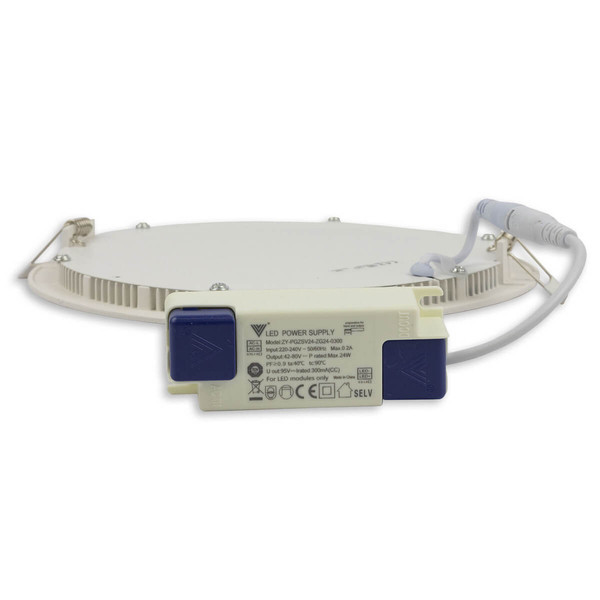 Isoled LED Downlight, 24W, rund ultraflach weiß, 300mm, ColorSwitch 3000/3500/4000K, dimmbar 115597