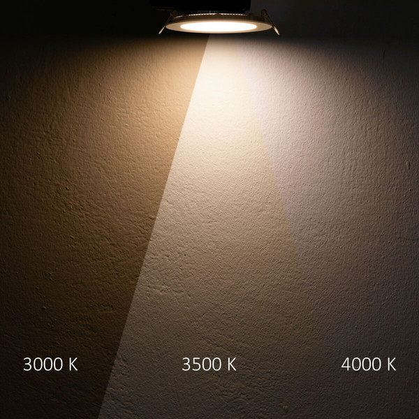 Isoled LED Downlight, 24W, rund ultraflach weiß, 300mm, ColorSwitch 3000/3500/4000K, dimmbar 115597