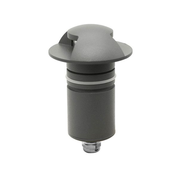 ISOLED LED Bodeneinbaustrahler, rund 2SIDE 60mm, schwarz, 12-24V, IP67, 3W, 60°, warmweiß