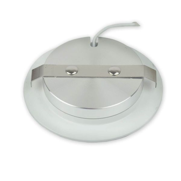 ISOLED LED Möbeleinbaustrahler Mini AMP ALU gebürstet, rund, 3W, 120°, 12V DC warmweiß 3000k, dimmbar