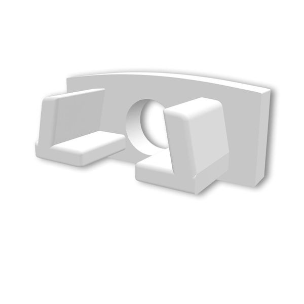 ISOLED Endkappe EC224 für Profil MINI-AB V2 weiß, mit Kabeldurchführung, 1 STK