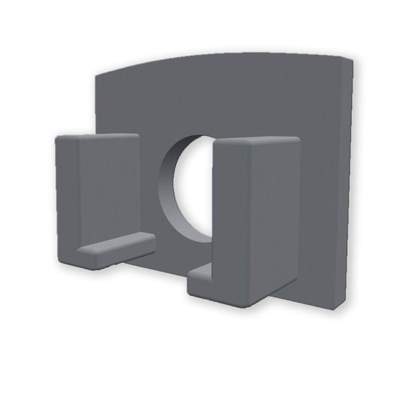 ISOLED Endkappe EC226 für Profil MAXI-AB V2, grau, mit Kabeldurchführung, 1 STK