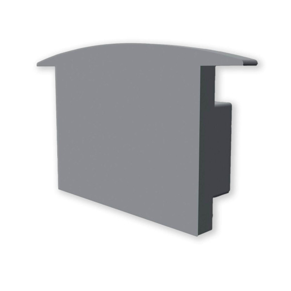 ISOLED Endkappe EC227 für Profil MAXI-EB V2, grau, gerade, 1 STK