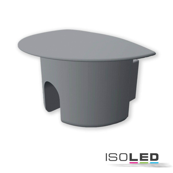 ISOLED Endkappe EC232 für Profil MAXI-EB V2, grau, rund, mit Kabeldurchführung, 1 STK