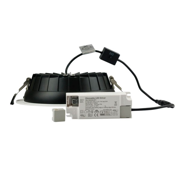 ISOLED LED Downlight Reflektor 18W, 60°, 150lm/W, UGR<19, Colorswitch 3000/4000/6000K, dimmbar