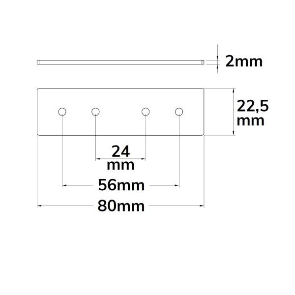 ISOLED Track48 Verbindungsplatte für Ein- und Aufbauschienen, 1 Stück