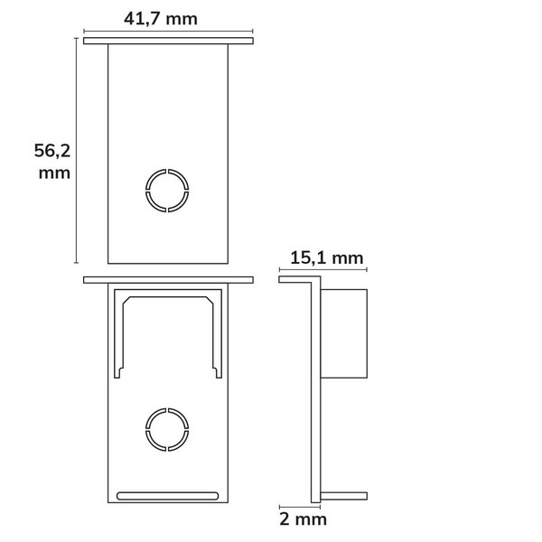 Isoled Track48 Endkappe für Einbauschiene, schwarz, 2 Stück 116071