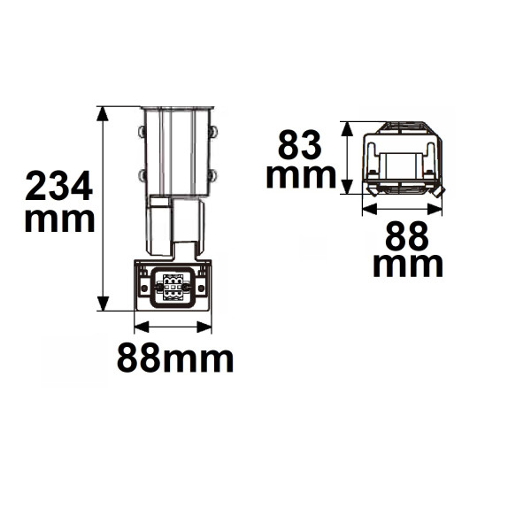 ISOLED Mastadapter DN60 mit variablem Winkel für Street Light Modul EM145