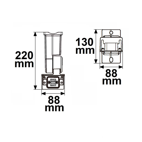 ISOLED Wandadapter mit variablem Winkel für Street Light Modul EM145