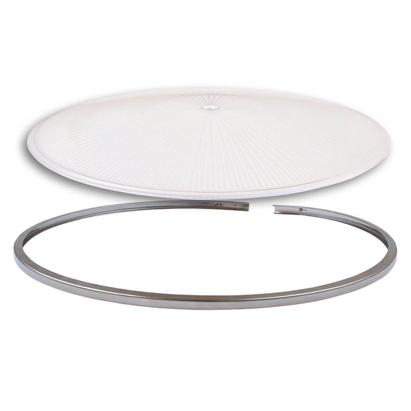 Isoled Scheibe für PC Reflektor der Hallenleuchten Serie FL2, transparent, mit Ring und Feder 116434
