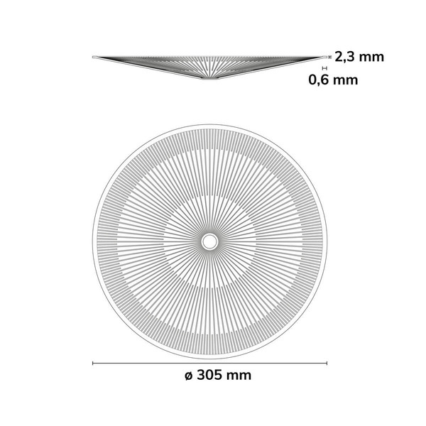 Isoled Scheibe für PC Reflektor der Hallenleuchten Serie FL2, transparent, mit Ring und Feder 116434