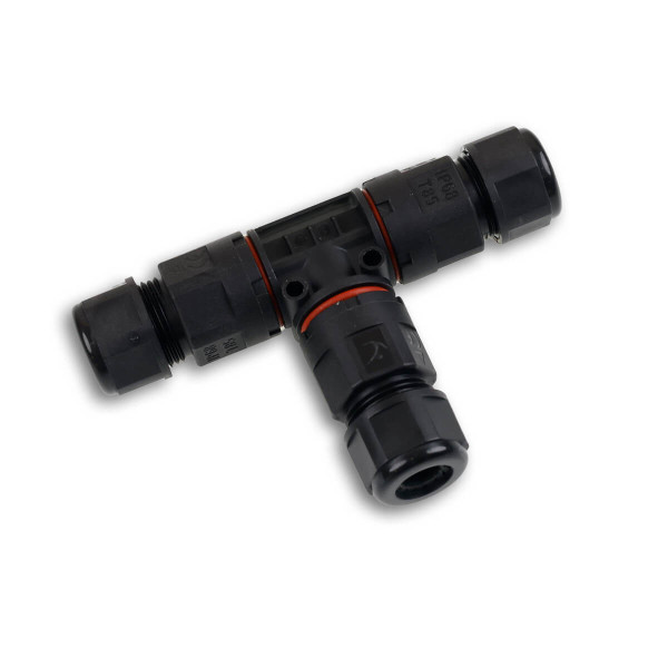 Isoled Kabel T-Verbinder IP67, 3-polig 0.75-2.5mm² mit Federklemme, max. 250V 16A, Manteldm. 6,5-11mm 116443