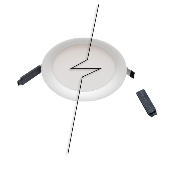 Isoled Loch Adapterplatte für Downlights, ohne Federn, weiß, ID 200mm - AD 260mm 116448