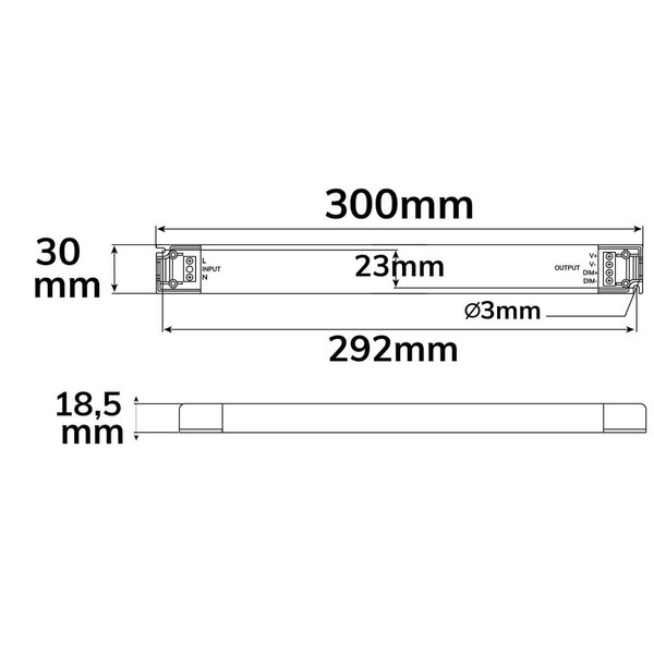 Isoled LED PWM-Trafo 24V/DC, 0-60W, dimmbar, SELV, ultraflach, ultraschmal 116598