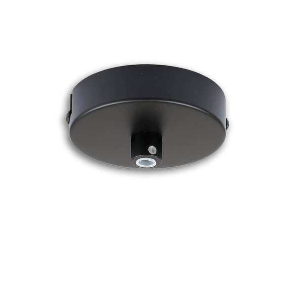 Isoled Deckenbaldachin rund, schwarz, für Kabel mit bis zu max. 9,8mm Manteldurchm. 116604