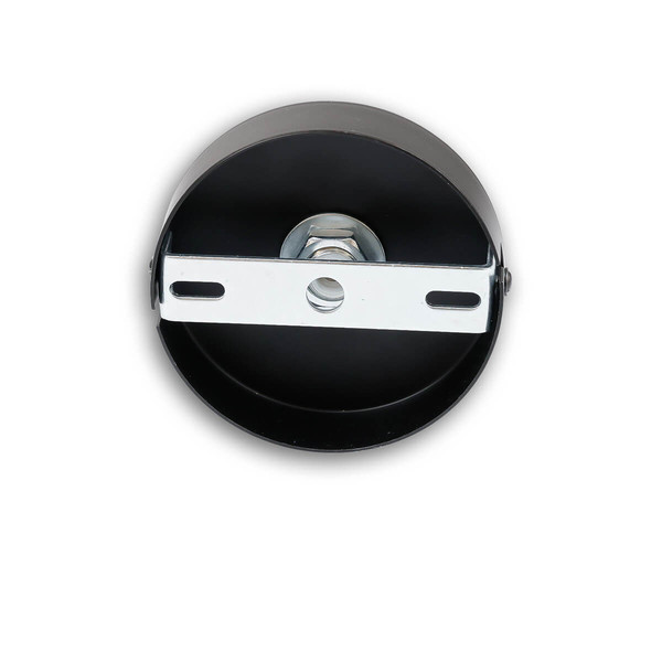 Isoled Deckenbaldachin rund, schwarz, für Kabel mit bis zu max. 9,8mm Manteldurchm. 116604