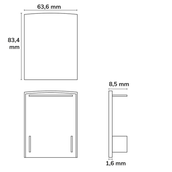 Isoled Endkappe EC115 schwarz für LAMP40, 2 Stück, mit Lichtfalle 116632
