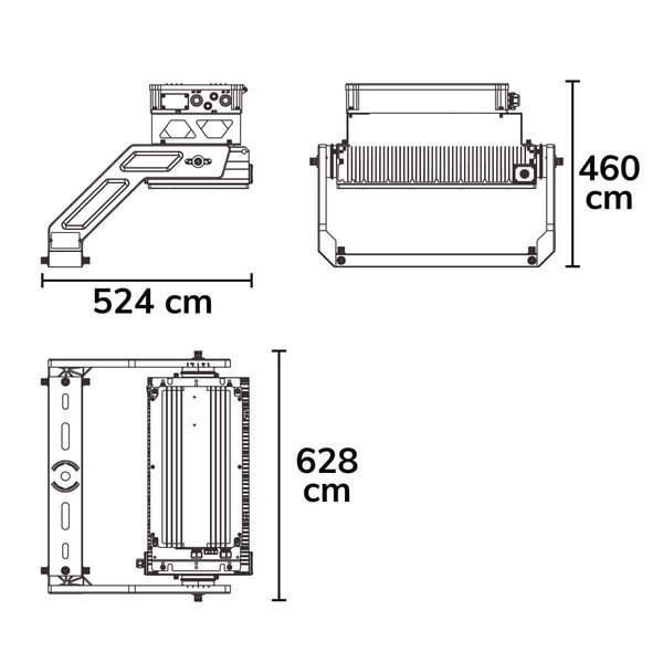 Isoled LED Flutlichtanlage LW 500W, 130x25°, 1 Modul (Lichtpunkt), DALI dimmbar, warmweiß, IP66 116649