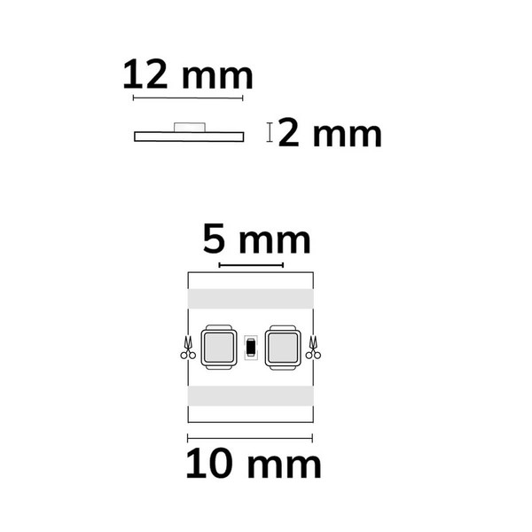 Isoled LED FC927 Flexband, 24V DC, 10W, IP20, 2700K, CRI90, 140lm/W, 5m Rolle, 200LED/m 116664