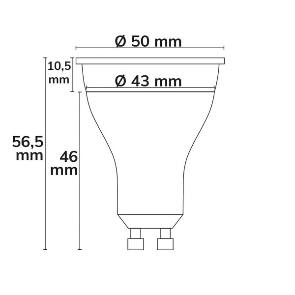 Isoled LED Spot SYS-GU10, rund, 5W, CRI90, 2700K, dimmbar (exkl. Cover, exkl. Einbaurahmen) 116682