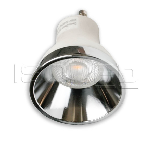 Isoled Cover für LED Spot und Modul SYS-GU10, alu glänzend, rückversetzt, UGR<12 116688