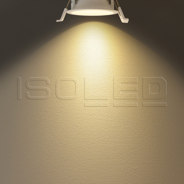 Isoled LED Einbaustrahler BACK60, weiß matt, rund, 5W, CRI90, 3000K, rückversetzt, UGR<12, dimmbar 116699