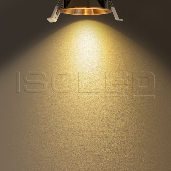 Isoled LED Einbaustrahler BACK60, rosegold, rund, 5W, CRI90, 2700K, rückversetzt, UGR<12, dimmbar 116710