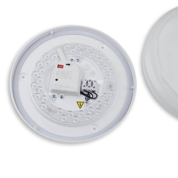 Isoled LED Deckenleuchte 13/18W, weiß rund, DN280, IP64, 120lm/W, ColorSwitch 3000/4000/6000K 116716