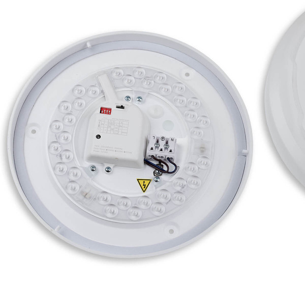 Isoled LED Deckenleuchte 22/32W, weiß rund, DN410, IP64, 120lm/W, ColorSwitch 3000/4000/6000K 116717