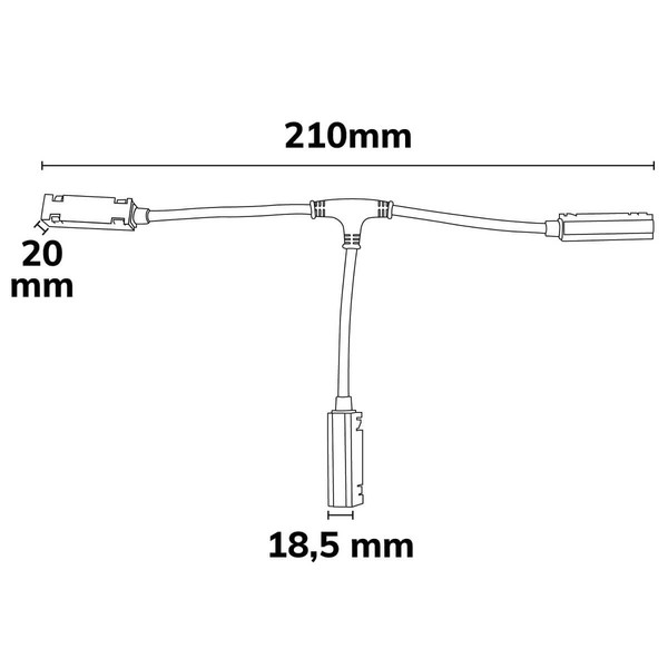 Isoled Track48 T-Verbinder, flexibel, schwarz, stromführend, max. 6A, 4-polig 116732