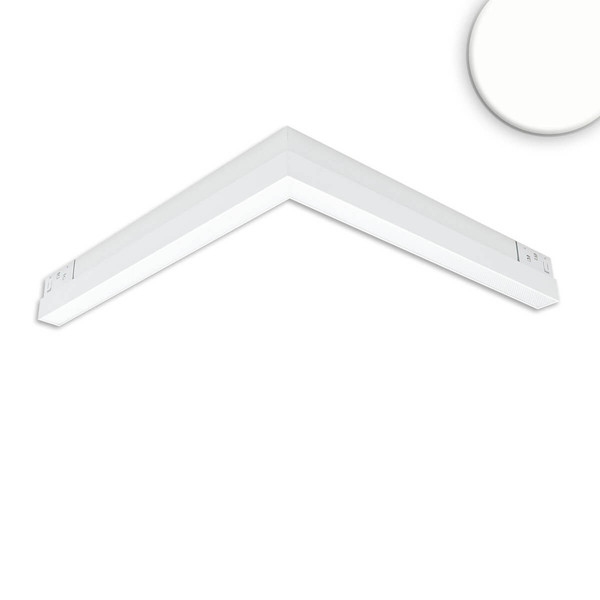 Isoled Track48 Eckleuchte horizontal weiß, 20W, 120°, 48V DC, 4000K, CRI90, prismatisch, Line+ DALI dimmbar 116746