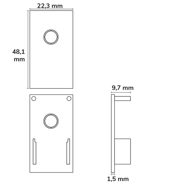Isoled Track48 Endkappe für Trockenbauschiene, weiß, 2 Stück 116768