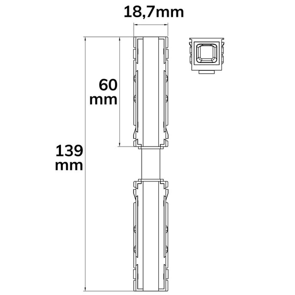 Isoled Track48 Linear-Verbinder, 45° biegbar, stromführend, weiß, max. 6A, 4-polig 116778