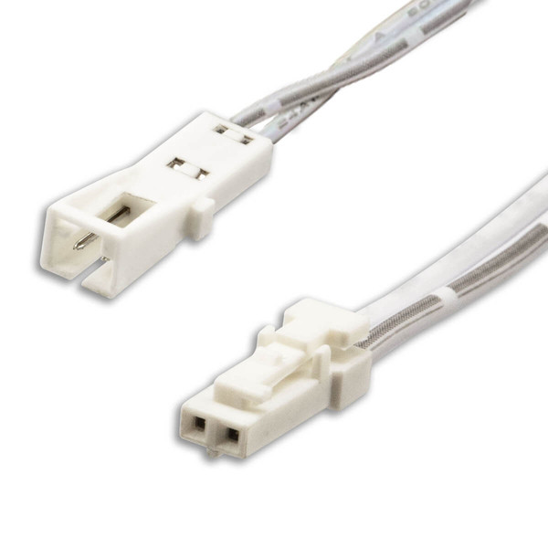 Isoled MiniAMP Polaritätswechsler male-female, 60mm, 2-polig, weiß, max. 3A 116802