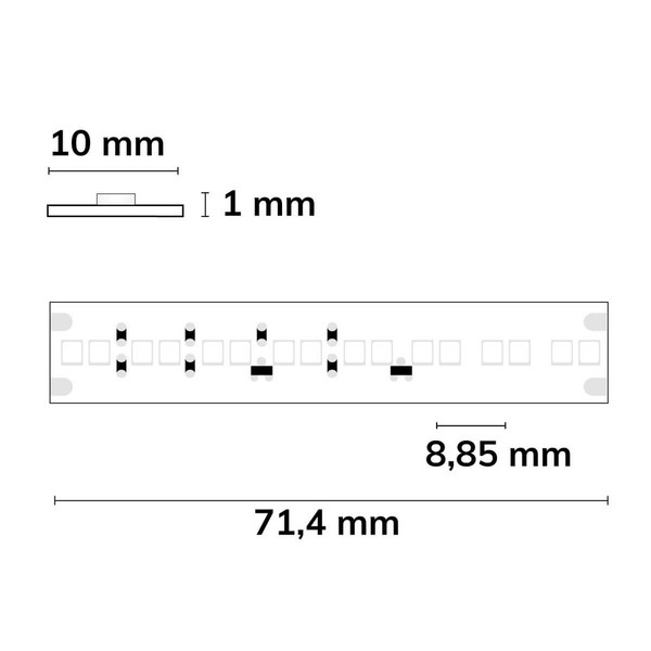 Isoled LED CRI90 Sunset Dim-to-warm (via PWM) Flexband, 24V DC, 12W, IP20, 1800-3000K, 224 LED/m 116805
