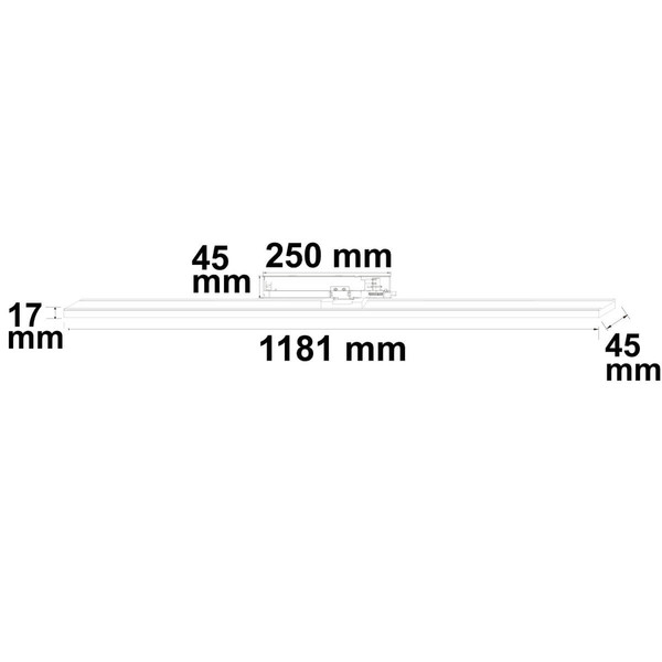 Isoled 3-PH Linearleuchte prismatisch, 120cm, 42-56W, schwarz, 3000/3500/4000K, CRI90 116810