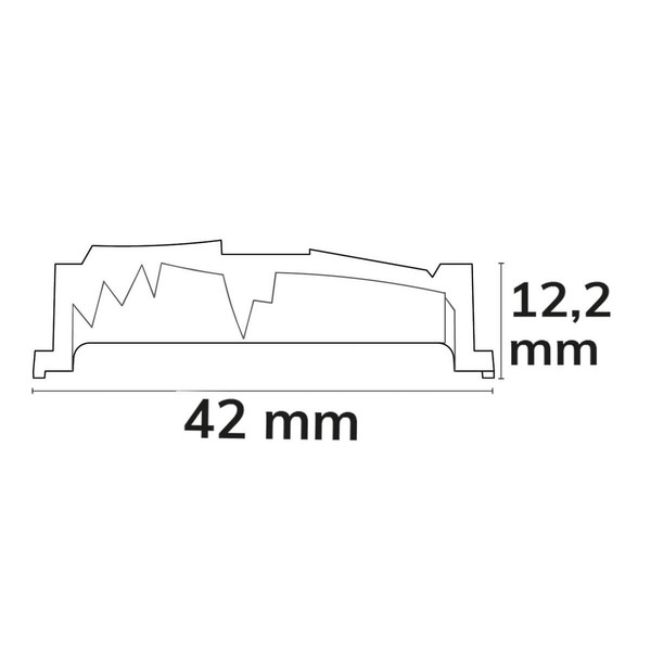 Isoled Einschubcover 25° Linse asymmetrisch für 3-Phasen Linearleuchte prismatisch, 120cm 116814