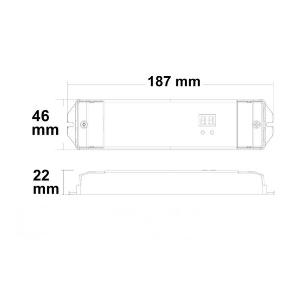 Isoled DALI-2 DT6 5 Adressen / DT8 5-Kanal 1 Adresse Multi-PWM Dimmer, 12-24V 5x4A, 36-48V 5x3A 116820