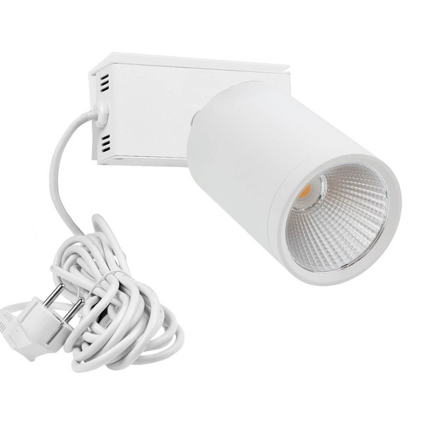 Isoled LED Strahler mit Montagebügel und Schukostecker, 40W, 36°, schwenkbar, weiß matt, 3000K, CRI>90 116868