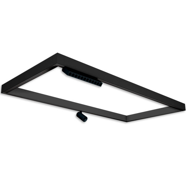 Isoled Track48 Leuchtenrahmen H50, Innenformat 592x1192mm, schwarz, exkl. Trafo, Montageclip/Seilabh. 116881