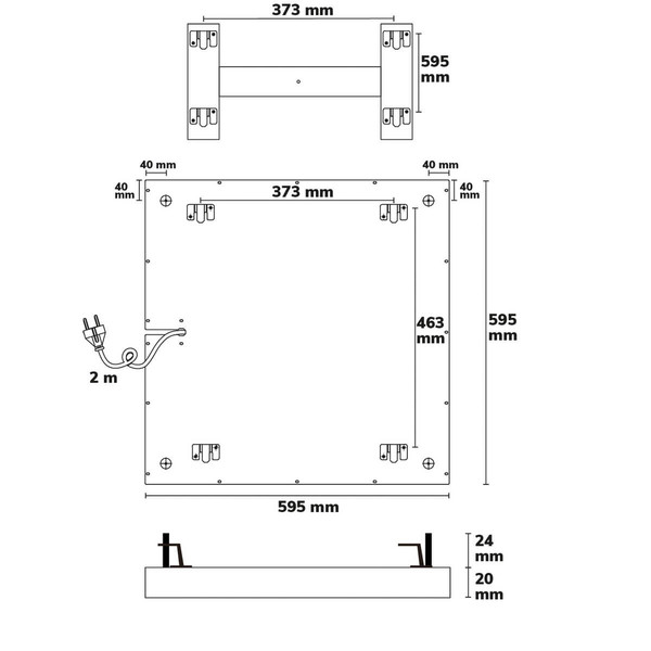 Isoled Infrarot-Panel BEST STANDARD, 595x595mm, 320W 116897