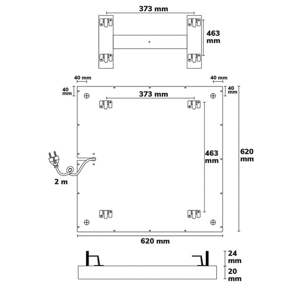 Isoled Infrarot-Panel BEST STANDARD 620x620mm, 345W 116898