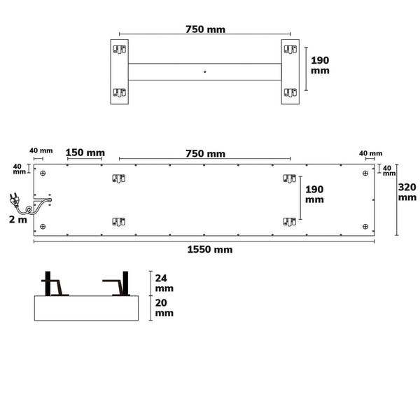 Isoled Infrarot-Panel BEST STANDARD 320x1500mm, 440W 116900