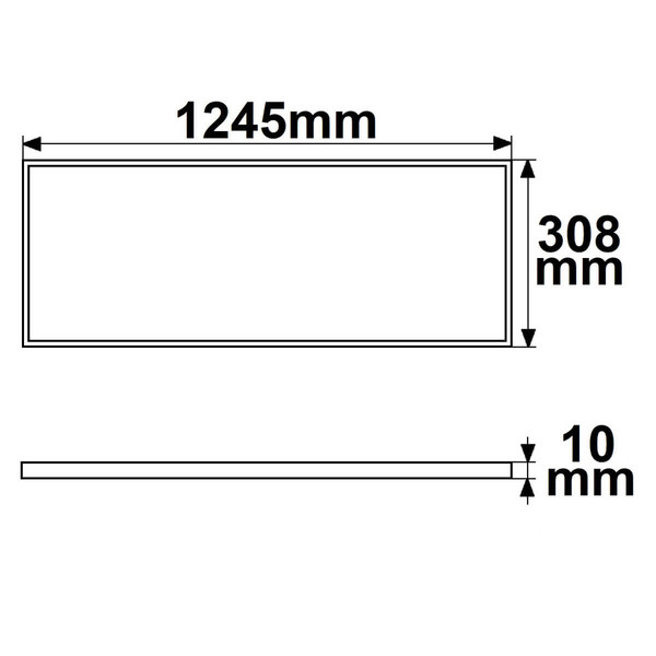 Isoled LED Panel Professional Line 308x1245mm, UGR<19 4H/8H, 36W, RAL9016, neutralweiß, PowerSwitch 21-40W 116951