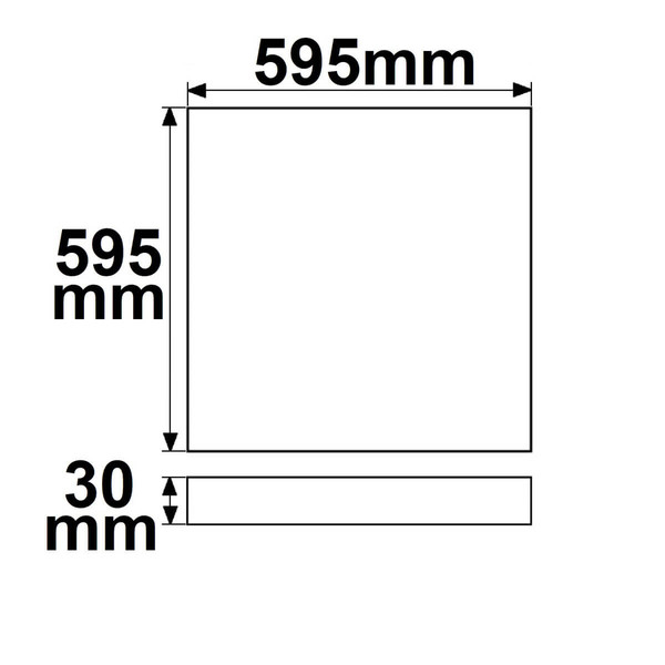 Isoled LED Panel Backlight Line 600, UGR<19 8H/8H, CRI 90, 36W, 4000K, PowerSwitch 21-40W 116952