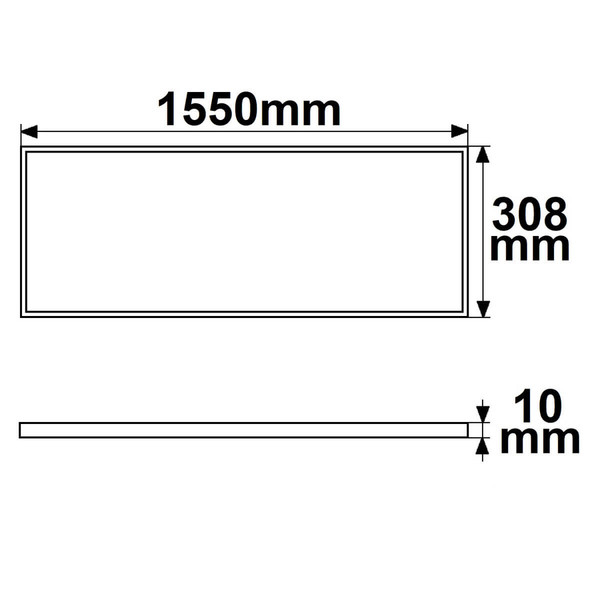 Isoled LED Panel Professional Line 308x1550mm, UGR<19 4H/8H, 36W, RAL9016, neutralweiß, PowerSwitch 21-40W 116954