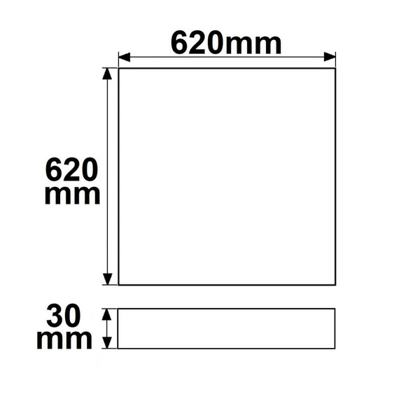 Isoled LED Panel Backlight Line 625, UGR<19 8H/8H, CRI 90, 36W, 6500K, kaltweiß, PowerSwitch 21-40W 116957