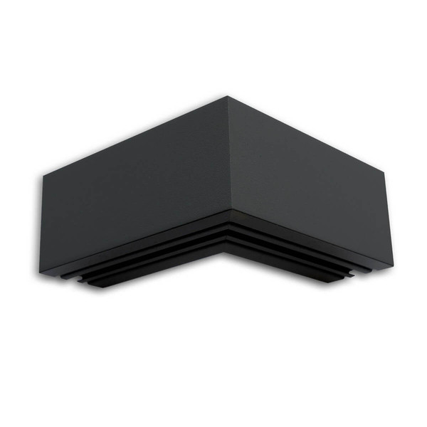 Isoled LAMP30V1 90° Eck, geschweißt, 120x120mm, schwarz RAL 9005, exkl. Cover 116968