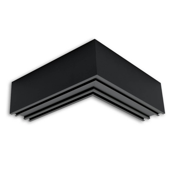 Isoled LAMP30V2 90° Eck, geschweißt, 120x120mm, schwarz RAL 9005, exkl. Cover 116971